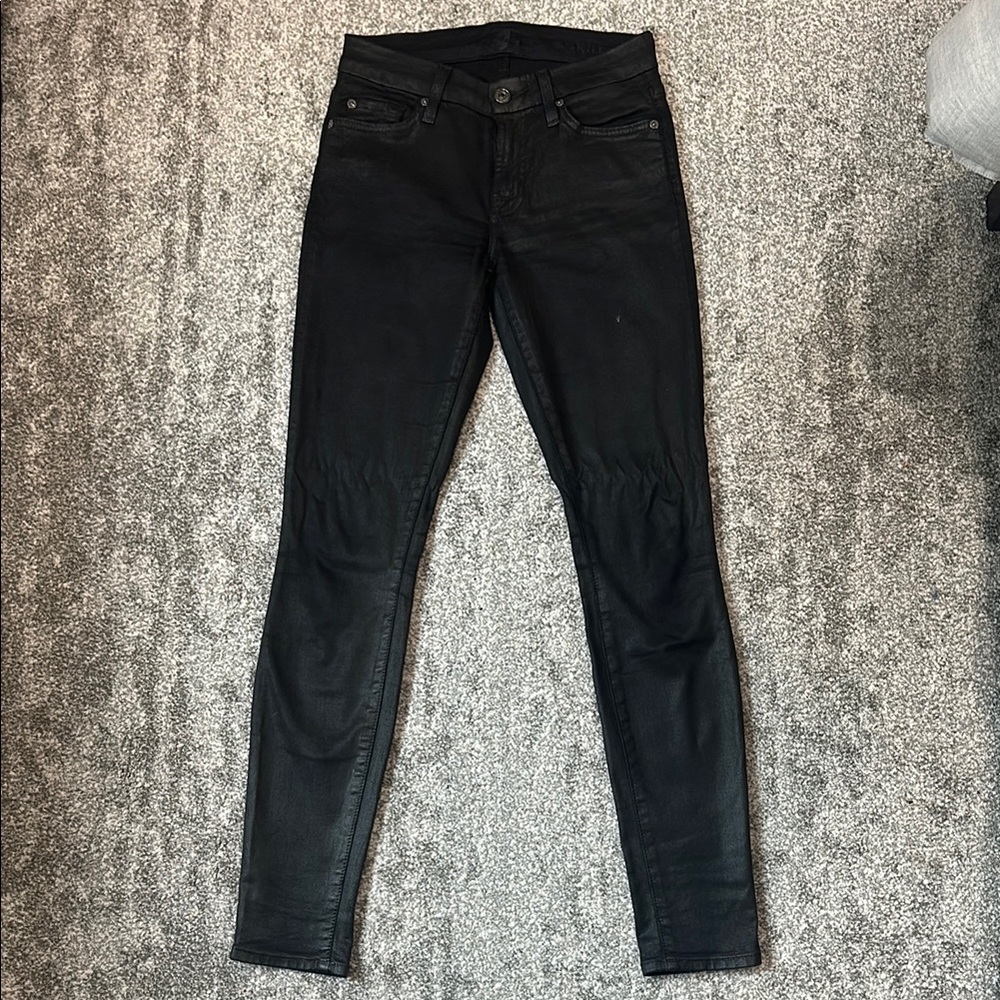 7 for all Mankind - Black Waxed - the Skinny - size 25
